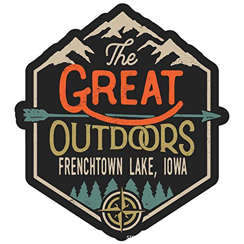 Frenchtown Lake Iowa The Great Outdoors Design 4-Inch Fridge Magnet - Perfect for Refrigerators, Lockers & Office Decor | Collectible Souvenir for Travel Lovers & Nature Enthusiasts