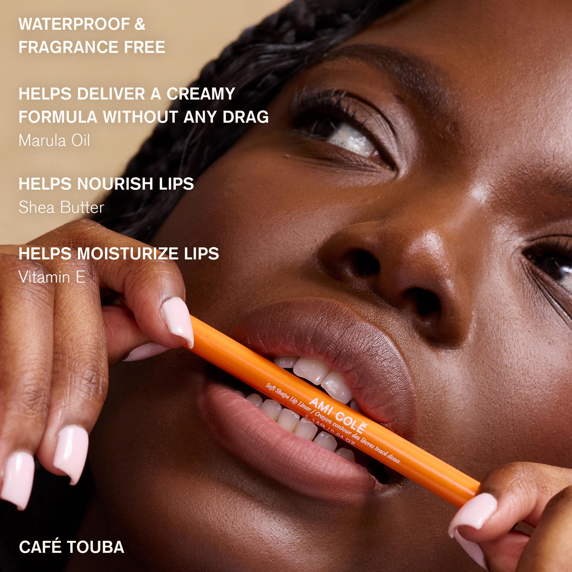 AMI COLÉ Soft Shape Lip Liner - Cafe Touba Shade | Long-Lasting & Creamy Lip Pencil for Precise Definition | Perfect for Everyday Wear & Night Out Makeup