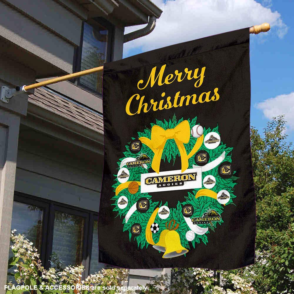 Cameron Aggies Happy Holidays Christmas Banner Flag - Decorate for Festive Celebrations, Parties & Home Decor