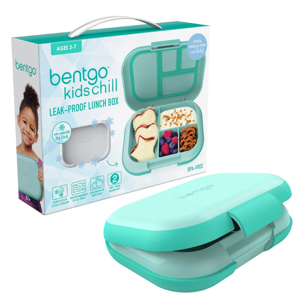 Bentgo Kids Leak-Proof Insulated Bento Lunch Box - Aqua Blue | Perfect for School, Picnics & Travel | Durable & Spacious Meal Container for Children