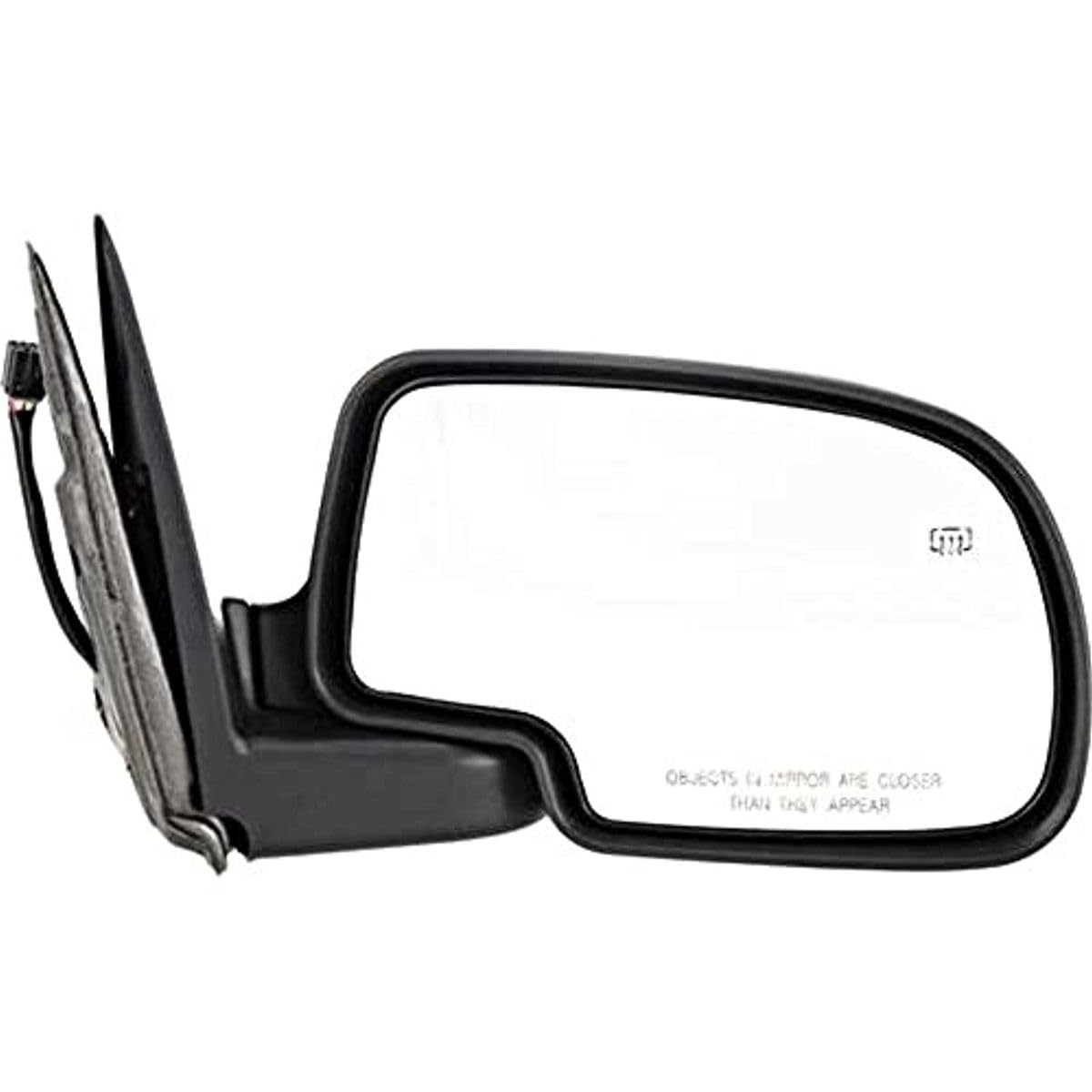 2000-2006 Chevy Tahoe & Suburban, 2002-2006 GMC Yukon & Cadillac Escalade Right Passenger Side Heated Power Mirror with Puddle Light - Replacement for Damaged Mirrors, Winter Driving Safety Upgrade