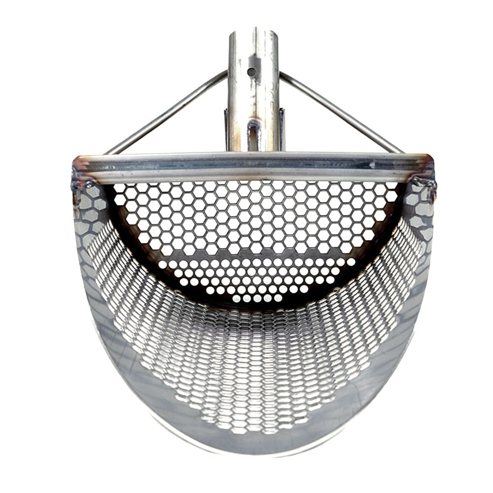 T-Rex 9.5 Inch Wide Stainless Steel Sand Scoop with 3/8