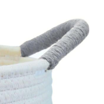 white with grey handle