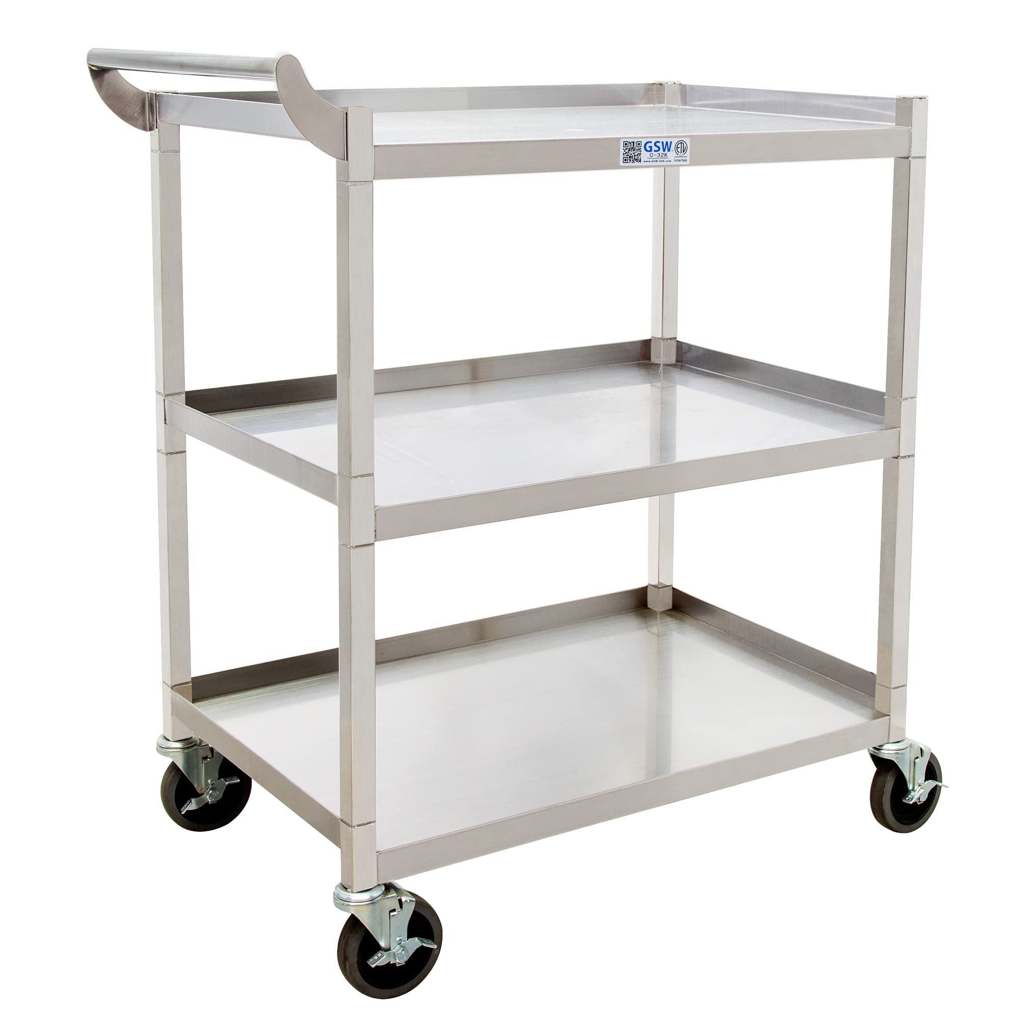 GSW C-31K 1-Inch Stainless Steel Utility Cart with 4-3/4