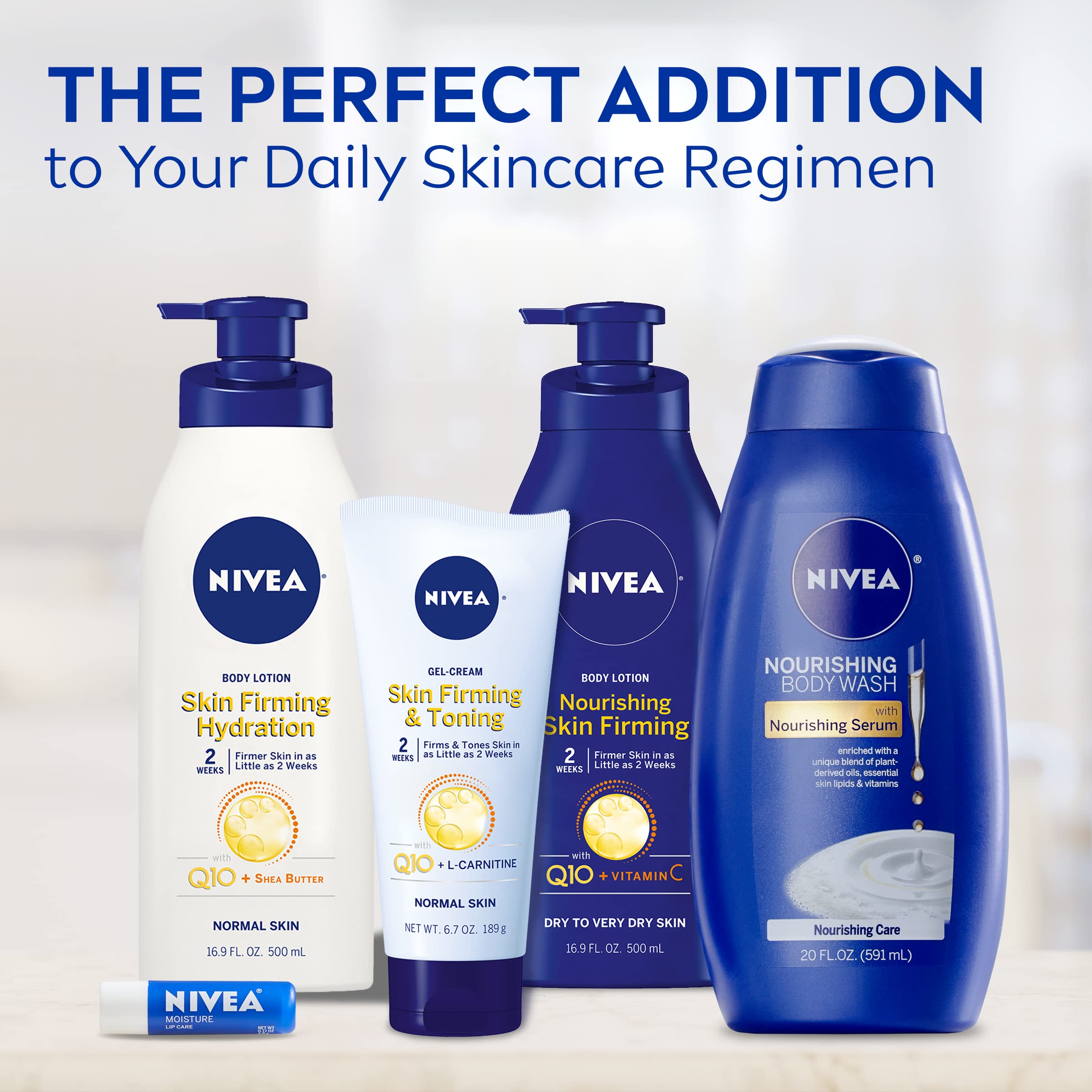 NIVEA Skin Firming & Toning Body Gel Cream with Q10 | Hydrating & Moisturizing Firming Lotion | 6.7 Oz Tube | For Smooth, Youthful-Looking Skin | Perfect for Daily Body Care Routine
