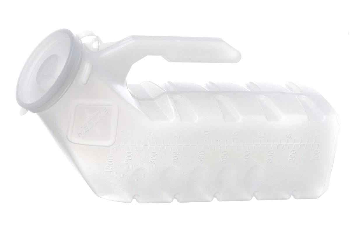 Portable Male Urinal Bottle - Pack of 12 for Travel, Camping & Bedridden Patients - Disposable Medical Urinal for Men with Leak-Proof Design