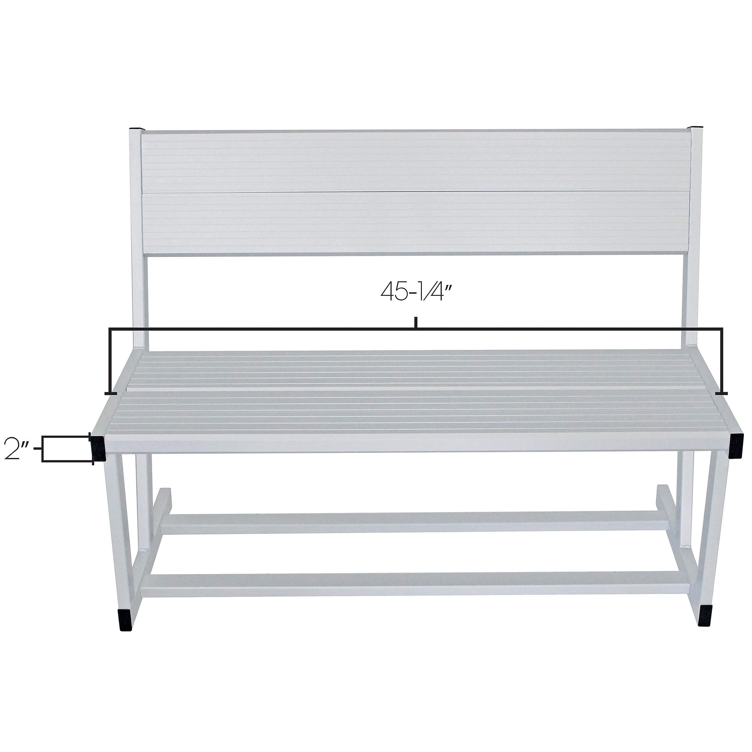 Extreme Max 3006.6641 Universal Aluminum Dock & Patio Bench - Heavy Duty Outdoor Seating for Lakeside, Deck, Garden & Backyard Relaxation