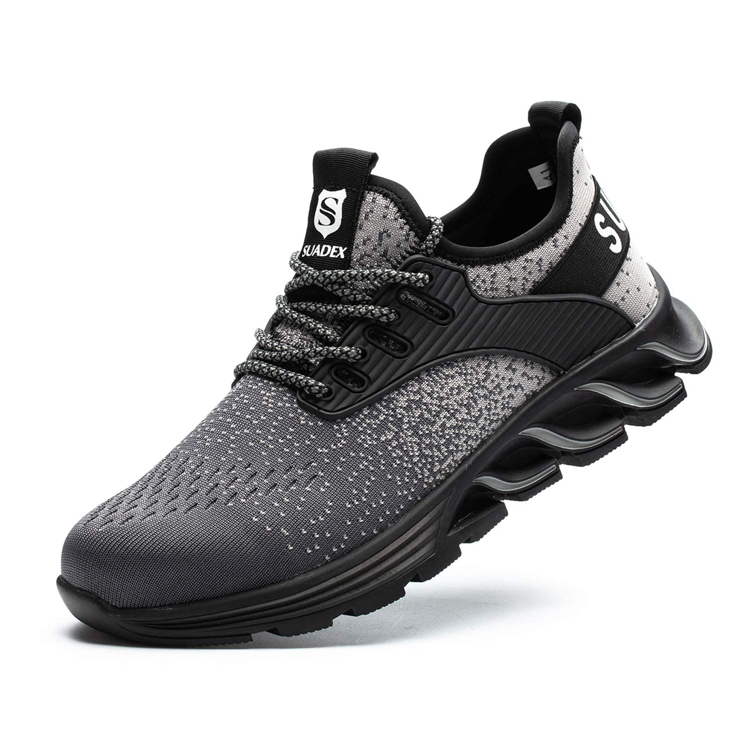 SUADEX Steel Toe Work Shoes for Men & Women - Lightweight Breathable Safety Sneakers with Composite Toe - Perfect for Construction, Warehouse & Industrial Work
