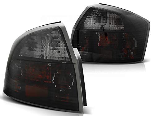 Smoke Tail Light Assembly for Audi A4 2000-2004 Sedan - Complete Pair (Driver & Passenger Side) - VR-1740 - Enhances Safety & Style for Night Driving