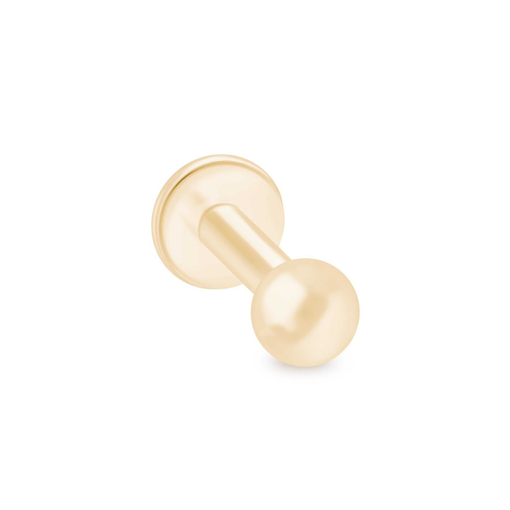 14K Solid Yellow Gold Ball Flat Back Stud Earrings - Hypoallergenic & Tarnish-Free for Sensitive Ears | Perfect for Everyday Wear, Gifts & Special Occasions