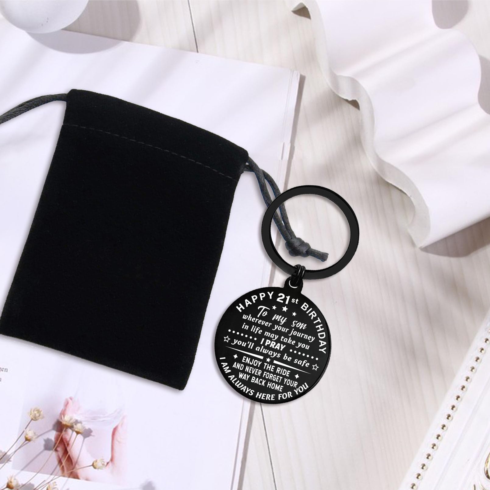 ENGZHI 21st Birthday Gifts for Men - Metal Keychain for Son, Grandson & Young Adults | Unique 21 Year Old Boy Birthday Present | Perfect for Graduation, College Dorm & Coming of Age Celebrations