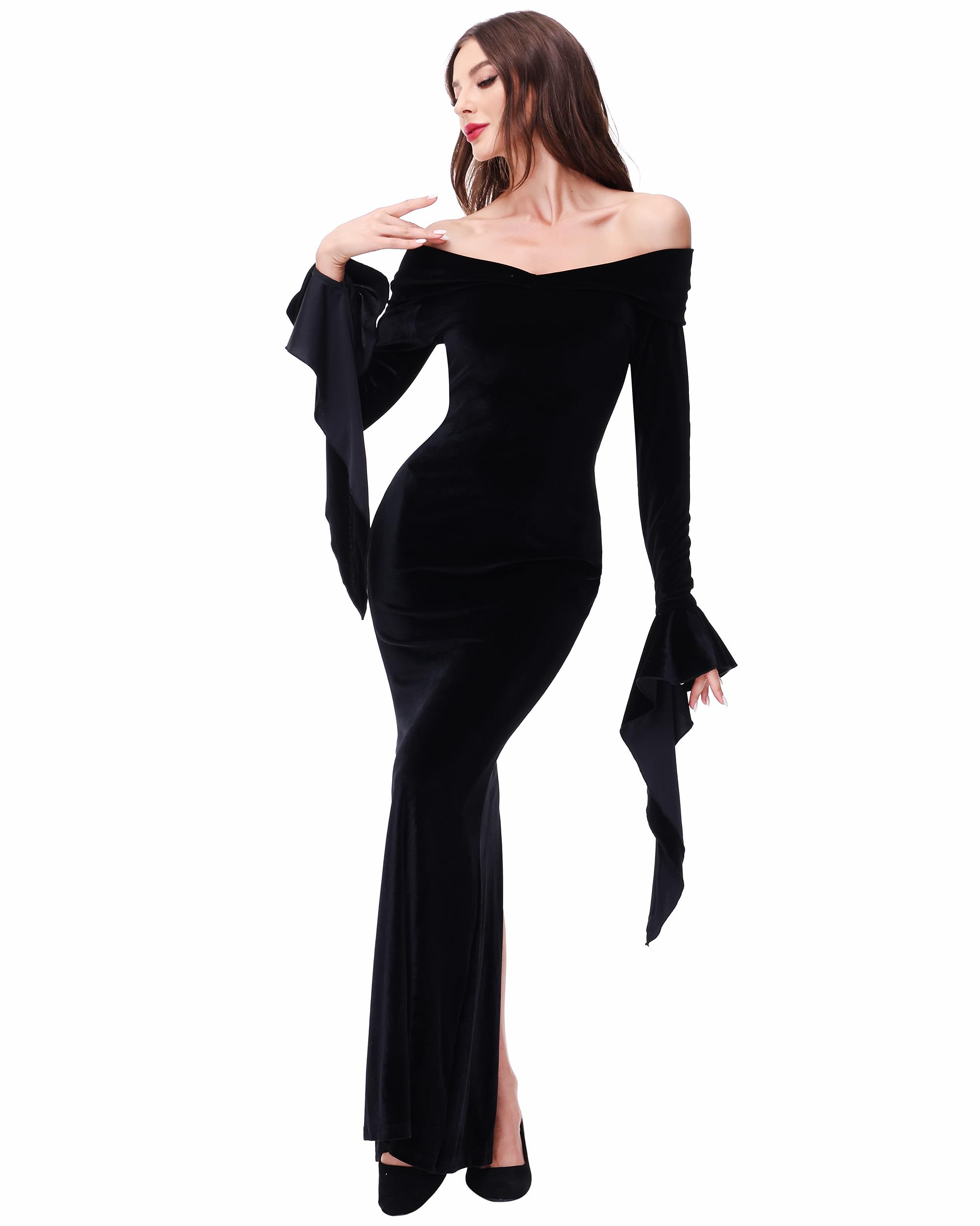 LUYANA Women's Halloween Costume - Gothic Victorian Long Maxi Dress for Cosplay, Party, and Halloween Events | Elegant Lace-Up Vintage Dress for Themed Parties & Costume Balls