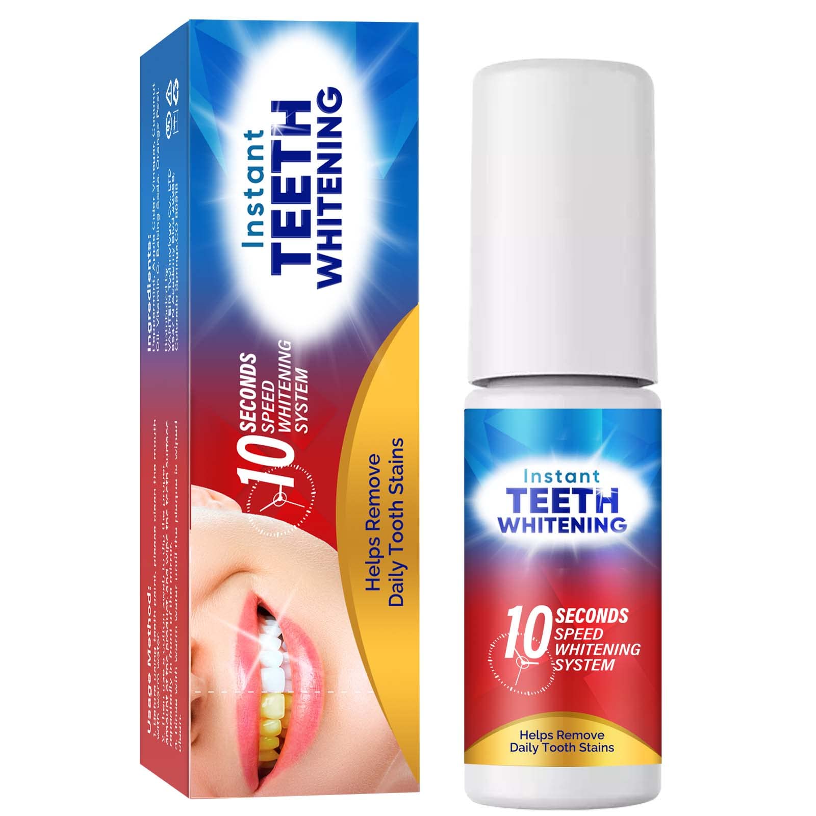 TUHIMO Instant Teeth Whitening Paint Kit - Remove Tooth Stains & Polish for Brighter Smile | Portable Teeth Whitener for Home & Travel Use | Regain Confidence with Whiter Teeth