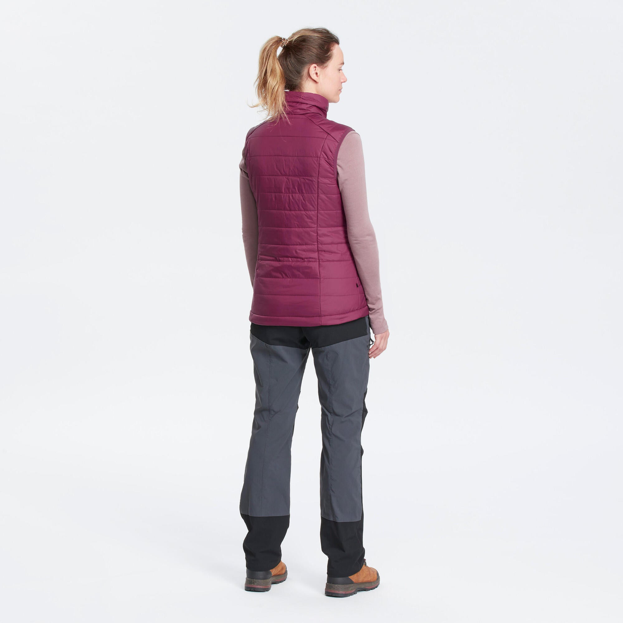 Forclaz Women's MT100 Lightweight Synthetic Insulated Vest for Hiking, Camping & Outdoor Activities | Warm & Comfortable Winter Layering