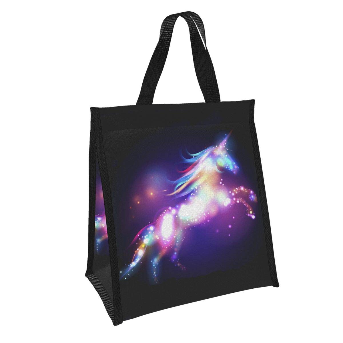 Galaxy Unicorn Starry Space Insulated Lunch Box - Reusable Thermal Tote Bag with Aluminum Foil Lining for Kids, Women & Men - Perfect for School, Office & Picnics