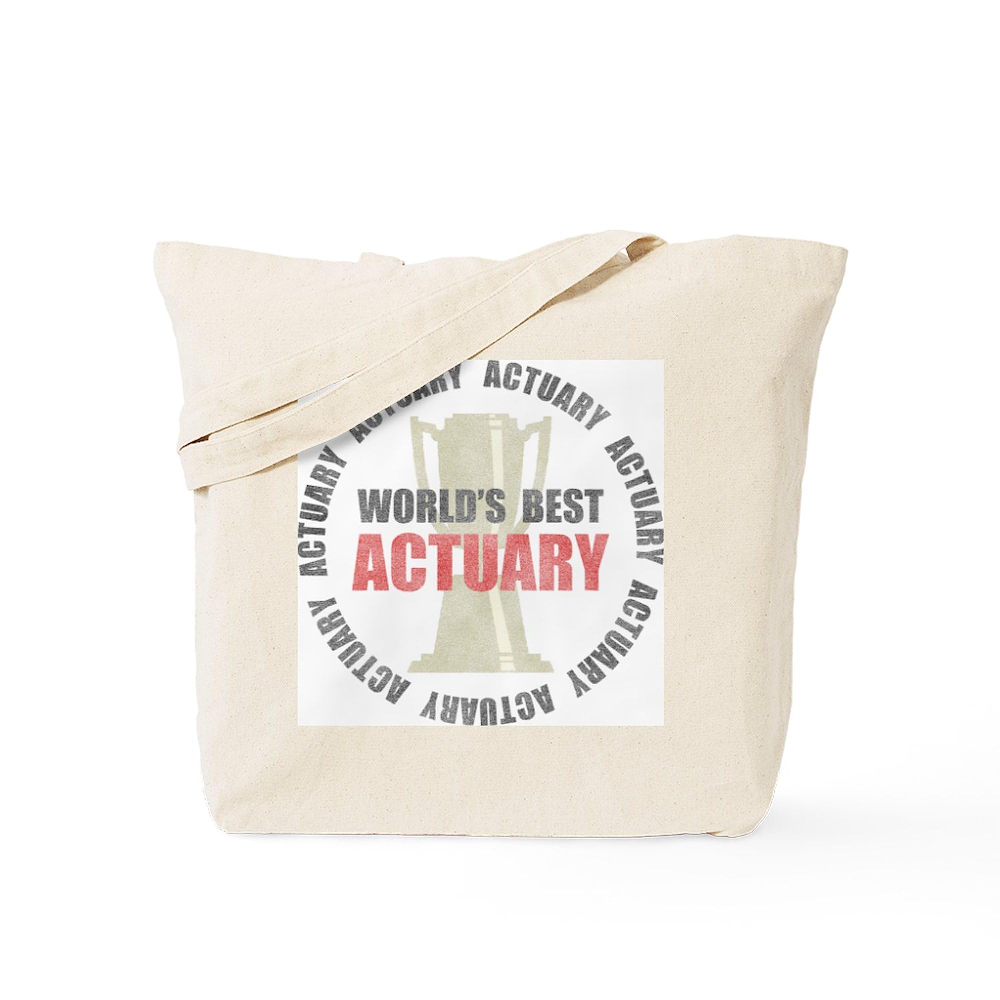 World's Best Actuary Tote Bag - Natural Canvas Reusable Shopping Bag for Work, Groceries & Everyday Use | Eco-Friendly & Durable