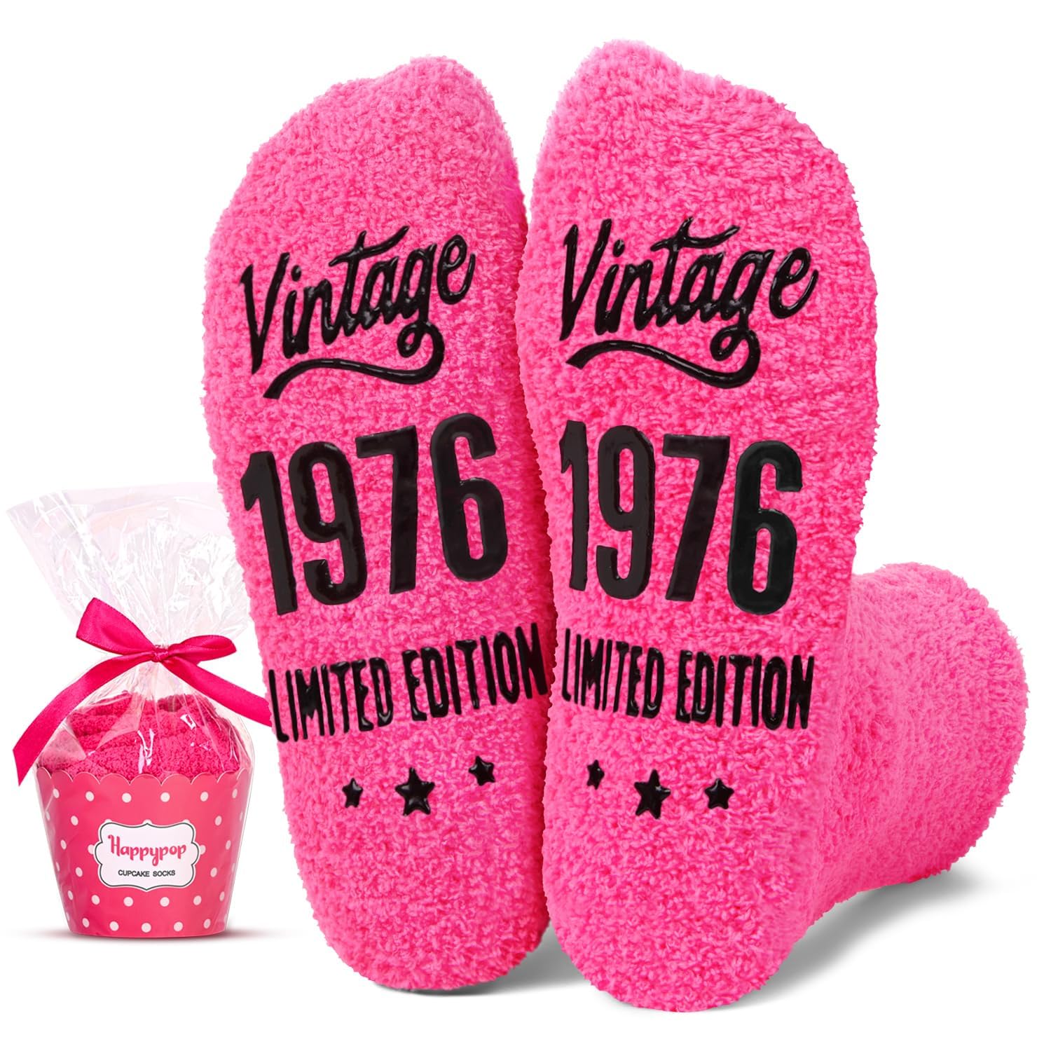 HappyPop Funny Birthday Socks for Women Age 41-50 - Cute Novelty Gift for Mom, Grandma, Wife - Perfect for Birthday Parties, Gag Gifts & Special Occasions