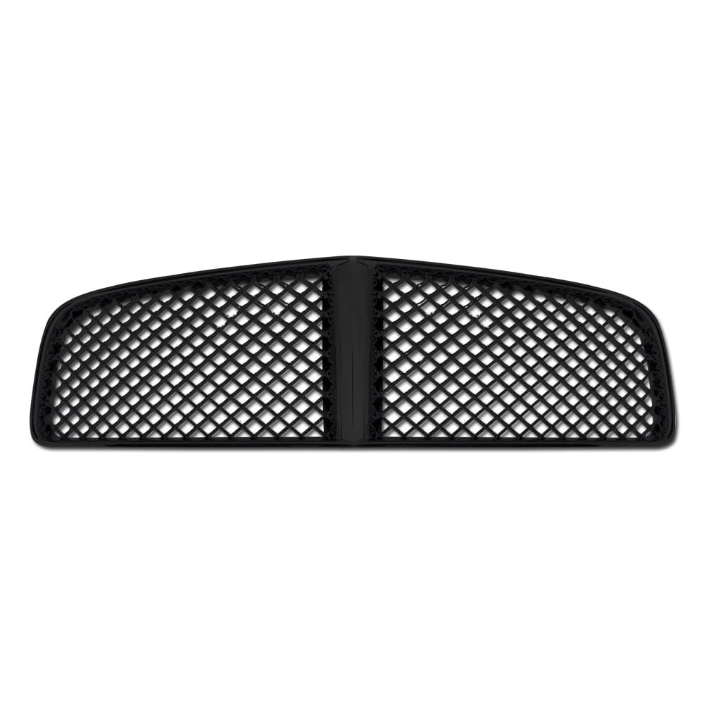 R&L Racing Black Honeycomb Sport Mesh Front Grill Compatible with 2006-2010 Dodge Charger | Hood & Bumper Replacement | Upgrade Your Car's Style for Street Racing & Car Shows