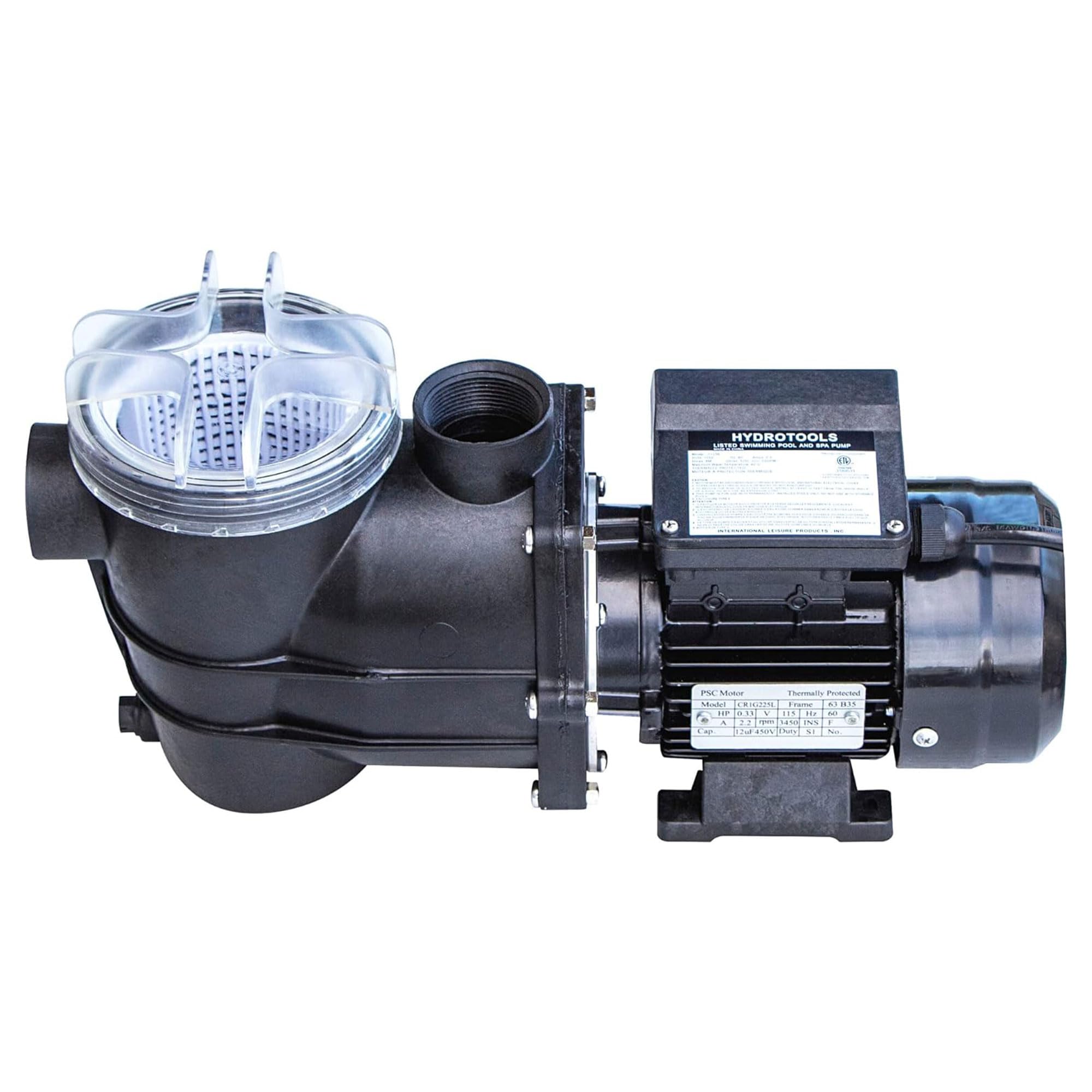 SWIMLINE HYDROTOOLS 0.45 HP Above Ground Pool Pump | 2400 GPH Vertical Discharge Filter Pump with Strainer Basket | 115V Single Speed Quiet Operation DOE Certified | Perfect for Backyard Swimming Pools and Spa Maintenance