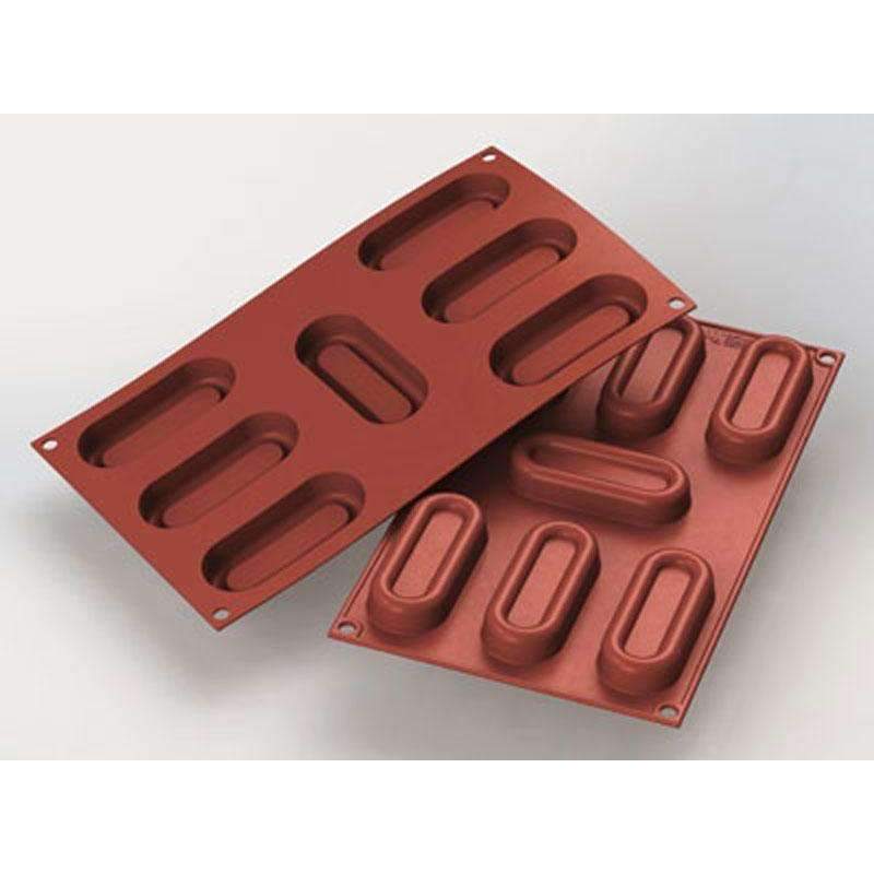 Premium Silikomart Oblong Savarin Silicone Baking Mold - Non-Stick Cake Pan for Perfect Bundt Cakes, Desserts & Pastries | Ideal for Home Bakers & Professional Chefs