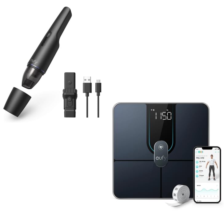 eufy HomeVac H11 Cordless Handheld Vacuum Cleaner - Lightweight, Powerful Suction for Pet Hair & Car Cleaning | Smart Home Cleaning Solution by Anker | Perfect for Quick Cleanups, Cars, Stairs & Small Spaces