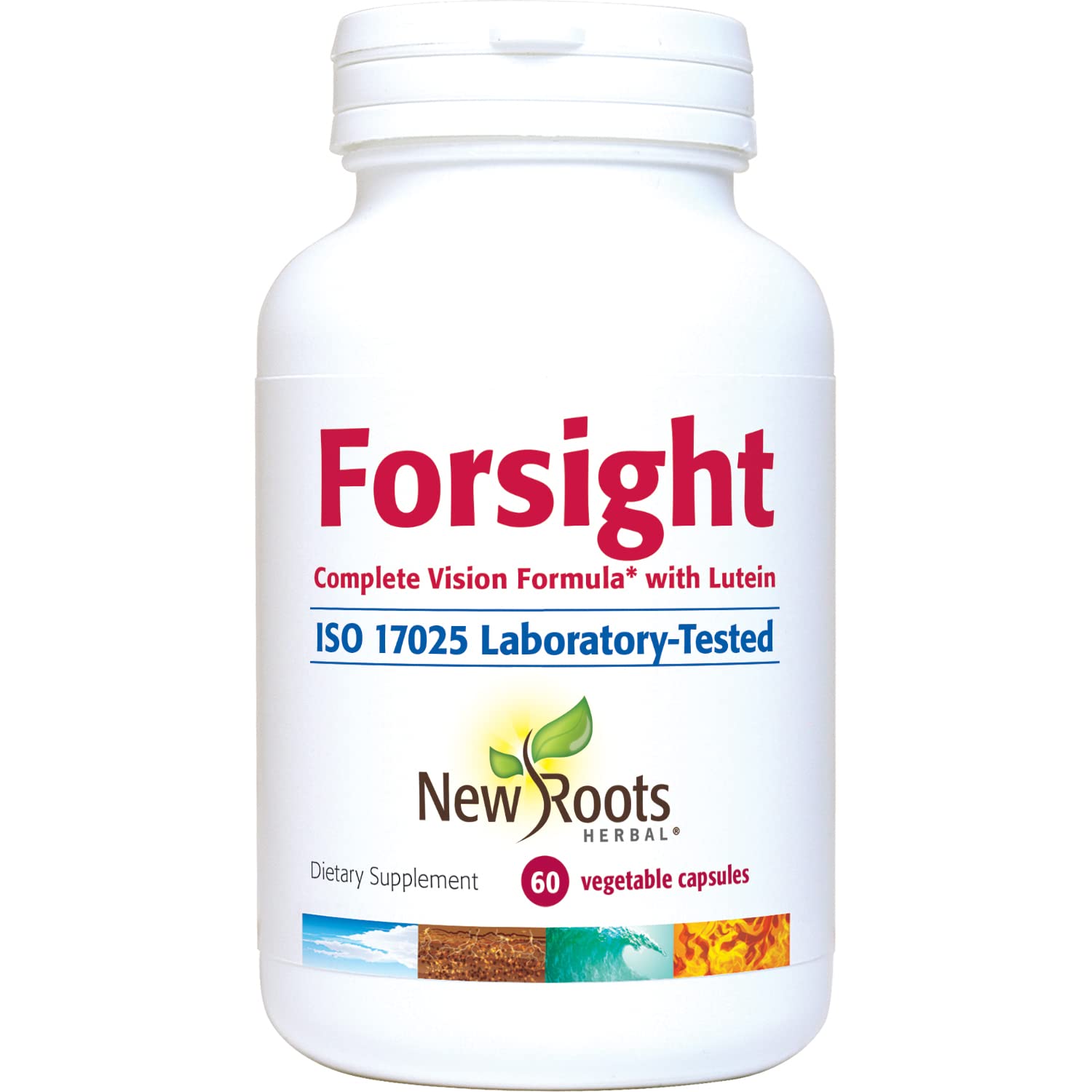 NEW ROOTS HERBAL Forsight AREDS 2 Eye Support Supplement - 20 Essential Eye Nutrients, Non-GMO & Gluten-Free (60 Veggie Capsules) - Supports Vision Health for Computer Users & Aging Eyes