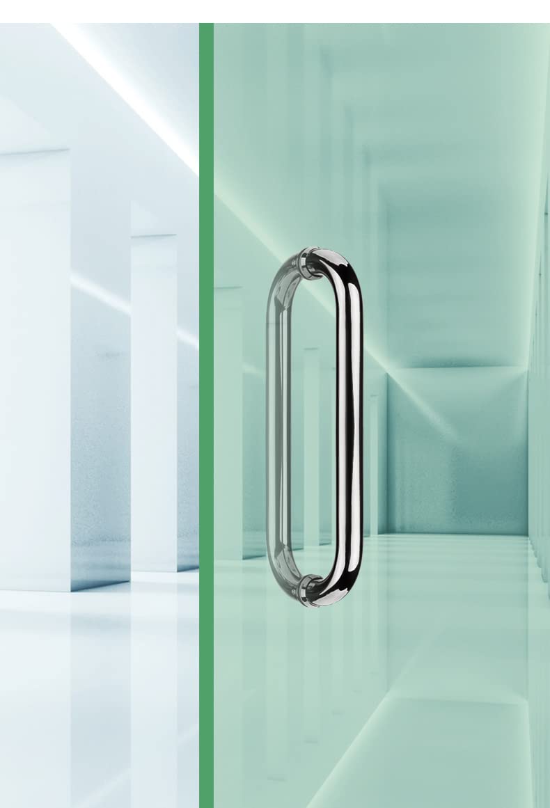 8 Inch Gold Back to Back Tubular Shower Door Pull Handle for Frameless Shower Doors - WANLIAN Hardware with Washers - Perfect for Bathroom Renovation and Modern Shower Enclosures