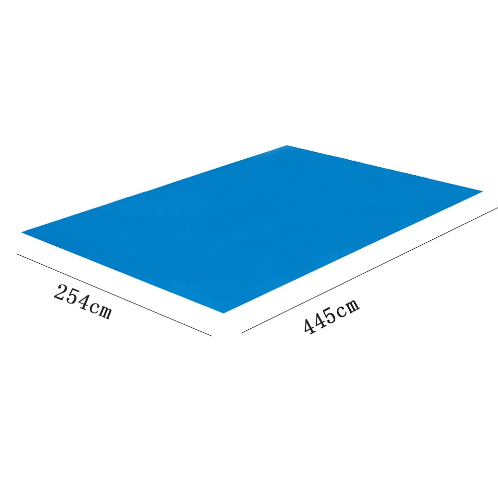 iKasus Above Ground Pool Mat - Heavy Duty Rectangular Swimming Pool Floor Protector & Ground Cloth for Frame Pools, Paddling Pools, Hot Tubs | Foldable Waterproof Tarpaulin Cover for Outdoor Use, Backyard Protection