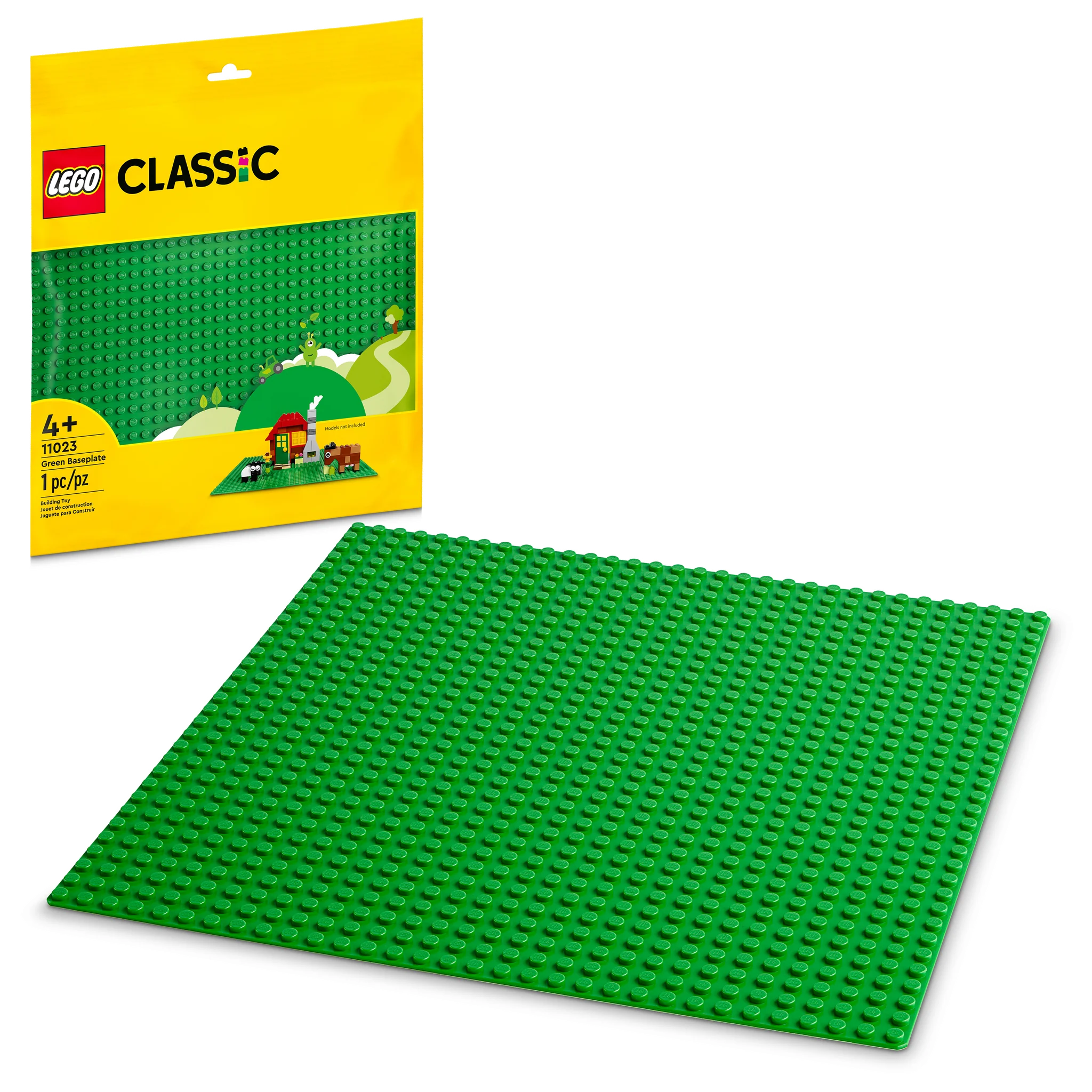 LEGO® Classic Large Green Baseplate for Building Bricks - Perfect for Kids' Playrooms, DIY Projects & Creative Scenes