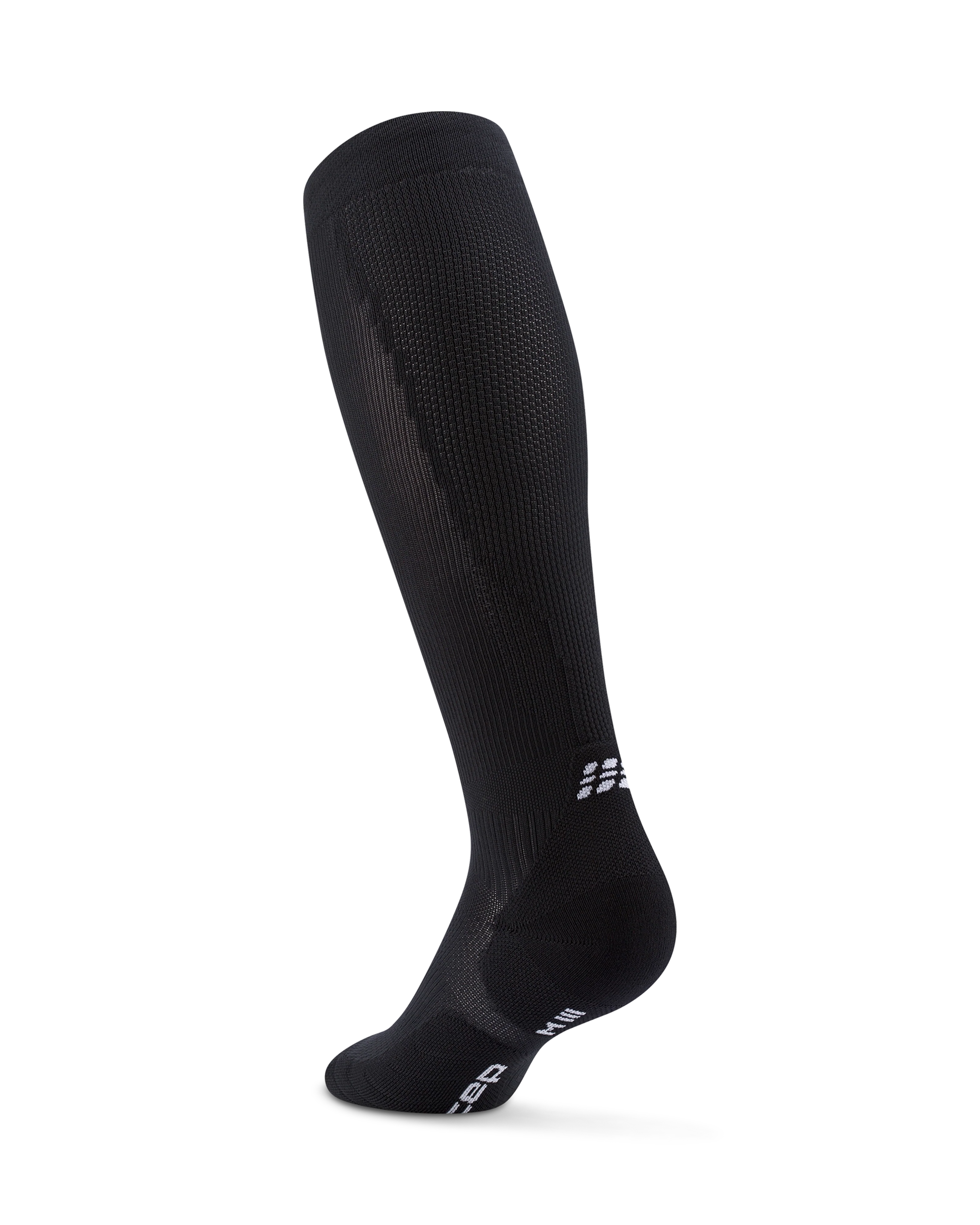 Men's Core Run Tall Socks 5.0 - Black Performance Running Socks for Marathon & Training - Moisture Wicking & Cushioned Support for Long Distance Running & Athletic Activities