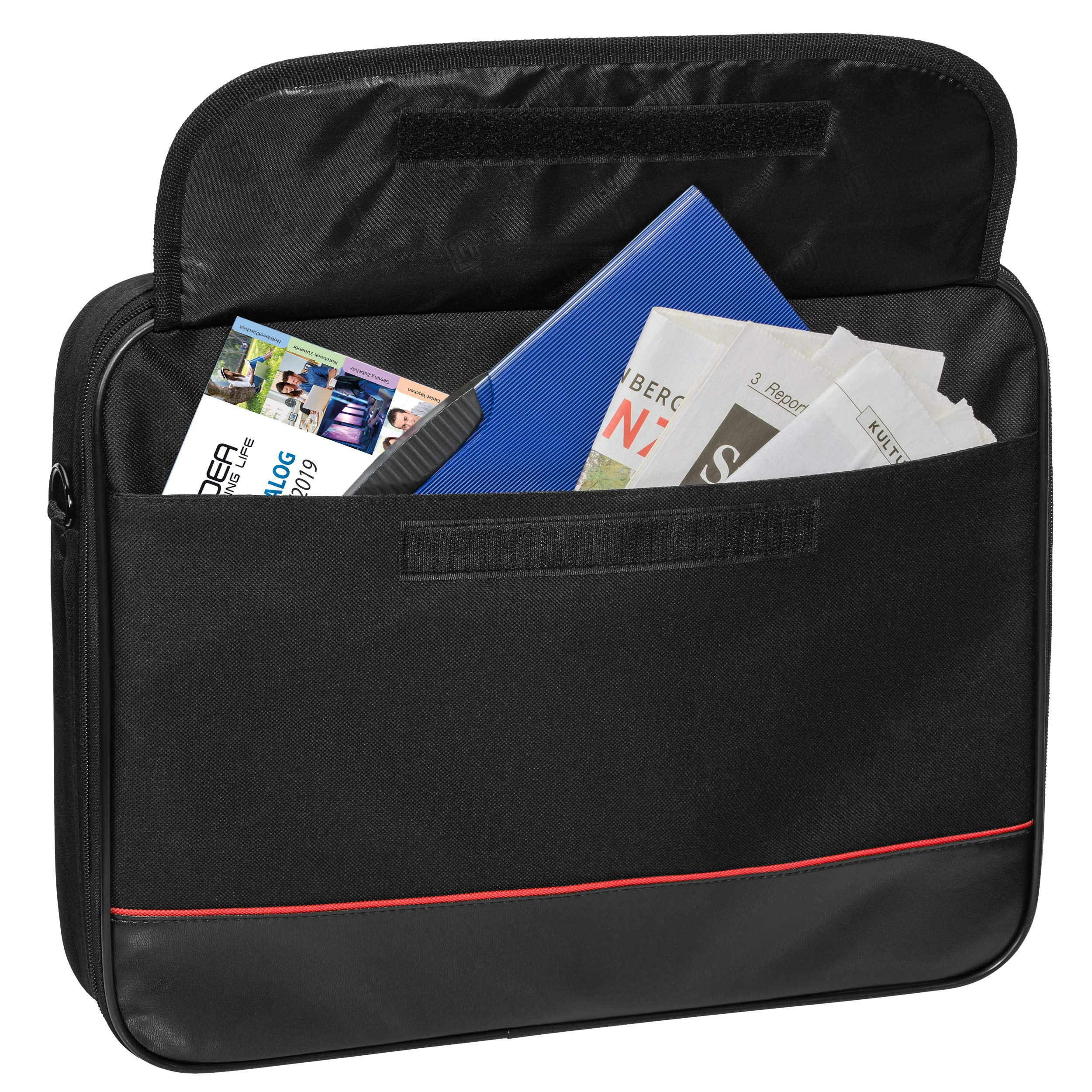 PEDEA Trendline Laptop Bag for 18.4 Inch Notebooks (46.7cm) - Black Shoulder Bag with Adjustable Strap & Security Lock - Perfect for Business Travel, Work Commute & College Students