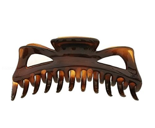 Large Tortoise Shell Hair Clips for Women - 4 Pack Strong Hold Hair Claws for Thick Hair, Perfect for Updos, Ponytails & Everyday Styling