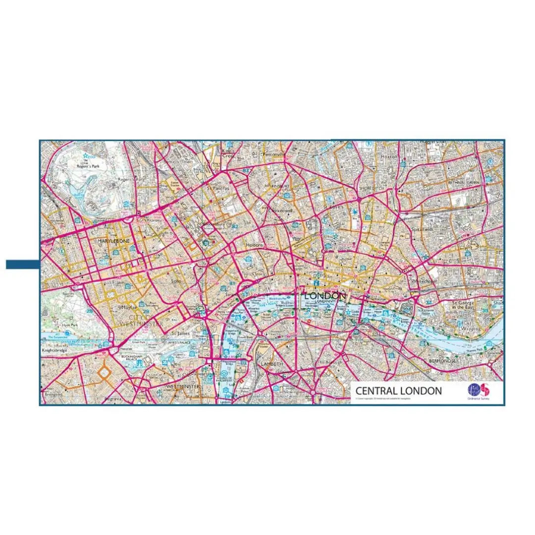 Lifeventure Soft Fibre Ordnance Survey Quick-Dry Travel Towel - Lightweight & Compact for Hiking, Camping & Backpacking Adventures
