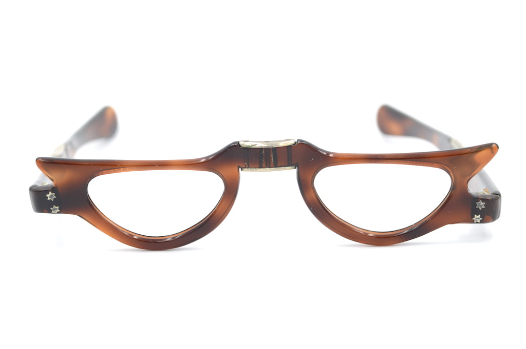 Stylish Brown Mottle Cat Eye Folding Glasses for Women - Vintage Retro Sunglasses with UV Protection - Perfect for Driving, Travel, and Outdoor Activities