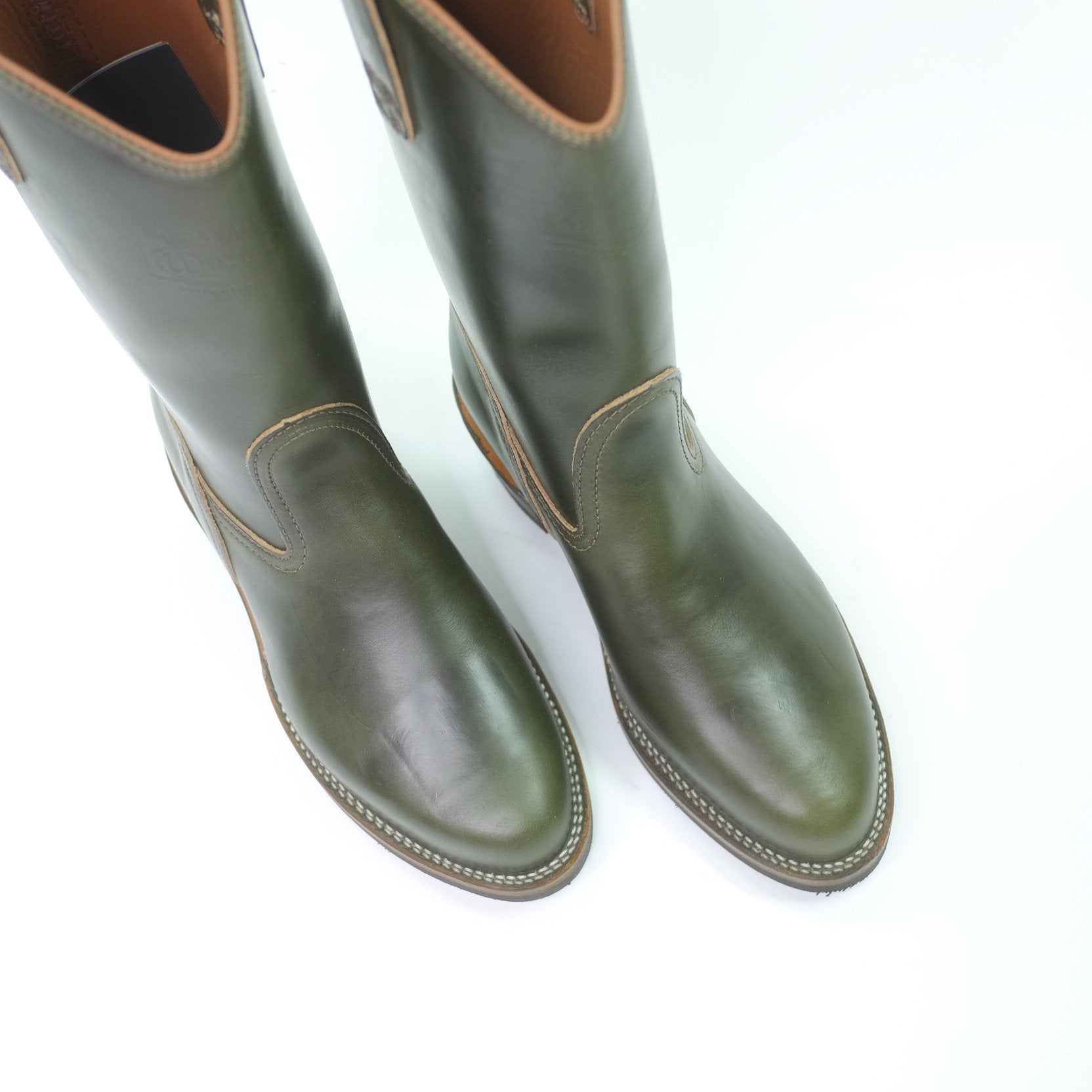 Wesco Boots Morrison Olive Green Horween CXL Leather Work Boots - Durable & Stylish for Outdoor Work, Hiking & Casual Wear