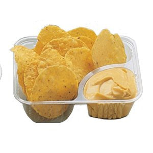 Nacho Tray with Clear Compartments - 125 Count Disposable Serving Plates for Parties, Snacks & Nachos - Perfect for Game Nights, Movie Nights & Family Gatherings