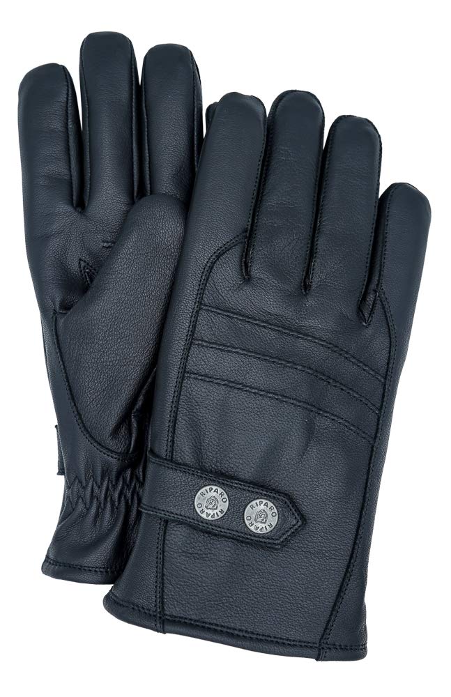 Premium Men's Winter Gloves - Genuine Nappa Leather Dress Gloves with Fleece Lining for Driving, Riding & Outdoor Activities | Warm & Stylish Cold Weather Accessories for Commuting, Motorcycling & Fashion