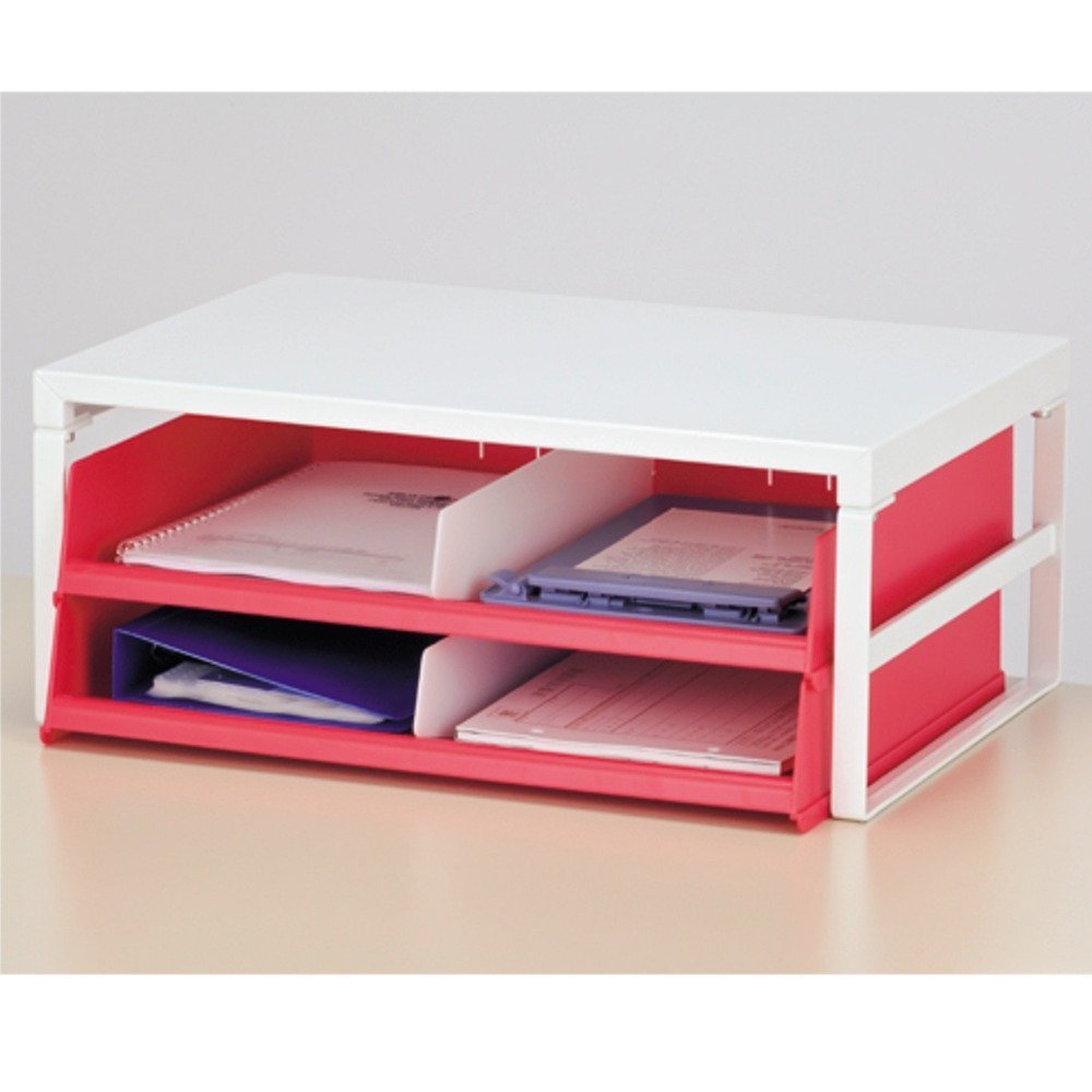 LIHIT LAB Adjustable Steel Desktop Stand for Laptop & Computer Monitor - 9.8 x 15.4 x 6.3 Inches, Ergonomic Pink Stand (A7331-3) - Perfect for Home Office, Gaming Setup & Workspace Organization