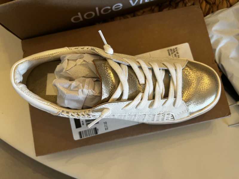 ZINA SNEAKERS BONE GOLD WOVEN - Stylish & Comfortable Women's Casual Shoes for Walking, Running & Everyday Wear | Perfect for Work, Travel & Outdoor Activities