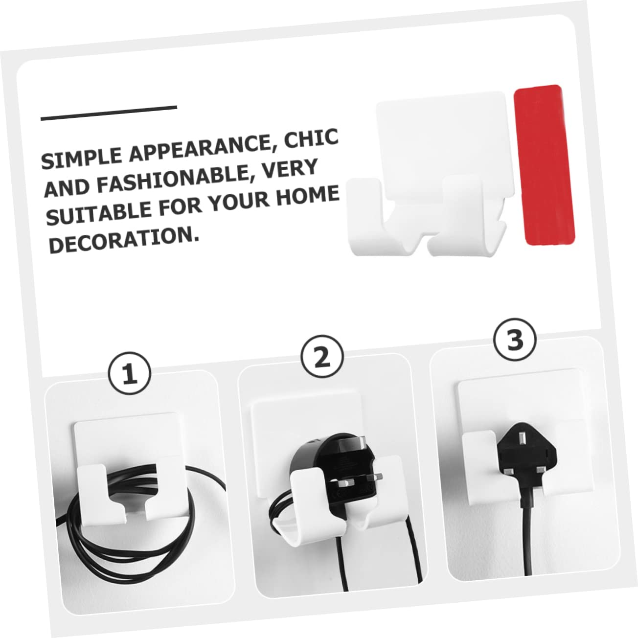 3-Piece Clear Acrylic Phone Stand & Wall Mount Holder - Universal Smartphone Dock for Desk, Office, Kitchen, Bedroom - Space-Saving Outlet Shelf for Charging & Hands-Free Viewing