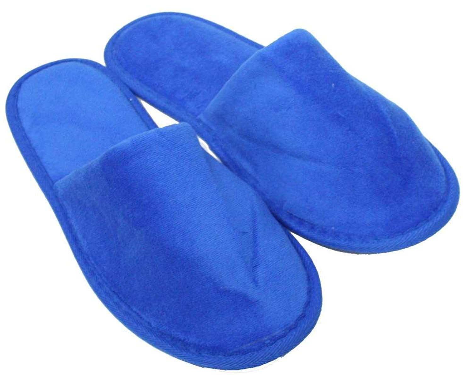 Terry Velour Closed Toe Slippers for Women & Men - Soft Spa Hotel Slippers with Non-Slip Sole - Perfect for Home, Travel & Relaxation