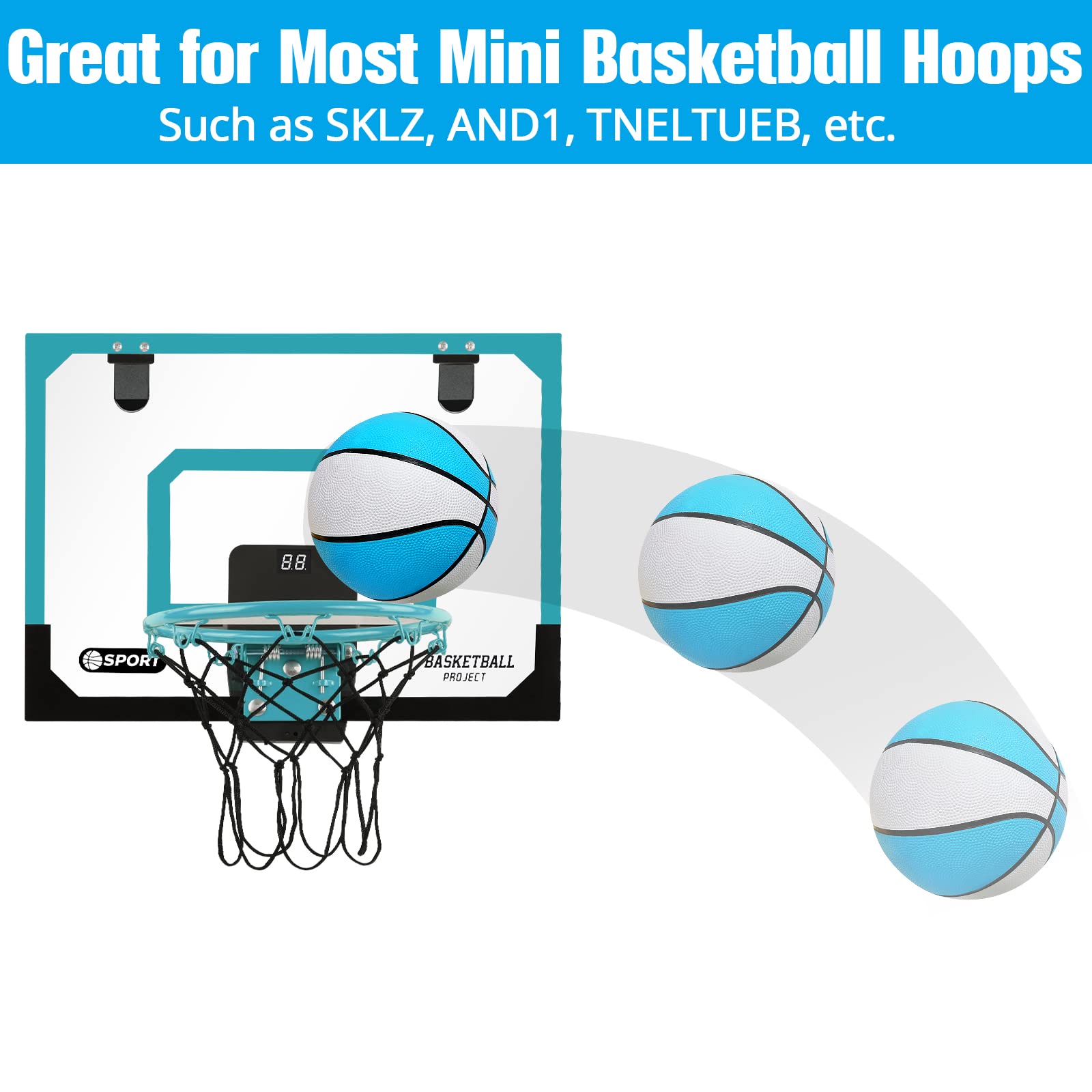 TNELTUEB 8.5 Inch Mini Basketball Replacement - Standard Size for Pool Hoops - Durable Indoor/Outdoor Water Toy for Kids & Adults - Perfect for Swimming Pool Games, Backyard Fun, and Beach Activities