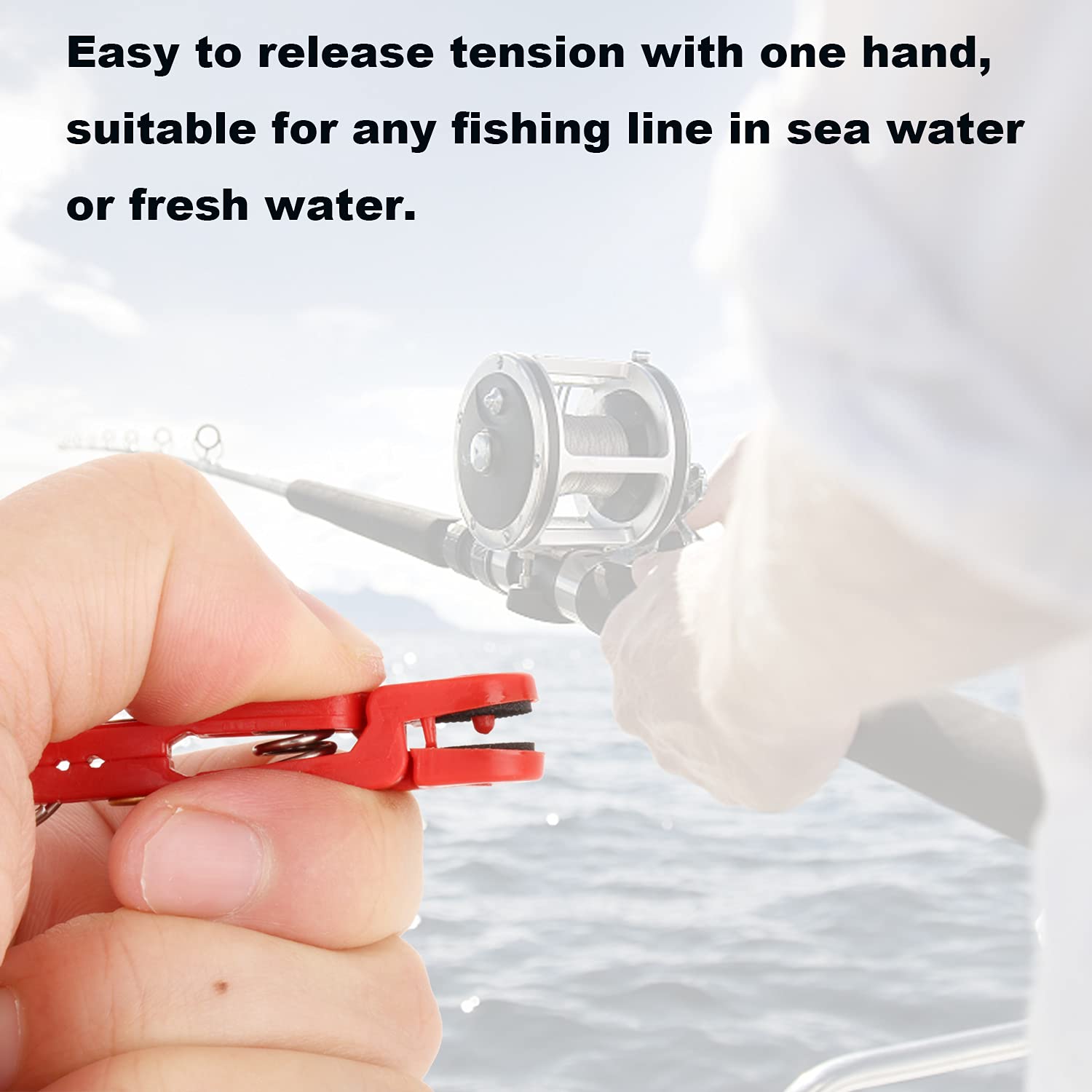 6Pcs Heavy Duty Snap Release Clips for Offshore Fishing - Trolling Downrigger Clips with Strong Tension - Perfect for Planer Boards and Saltwater Fishing Tackles (Great for Trolling, Downrigger Fishing & Big Game Angling)