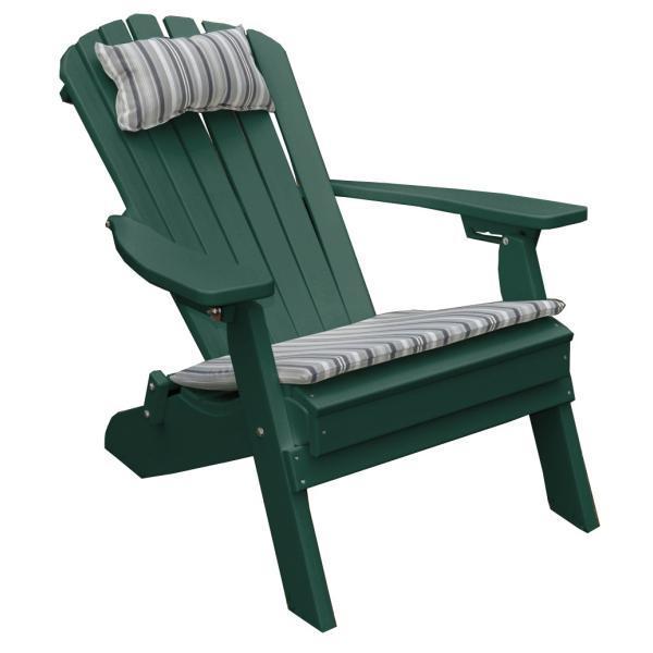 Premium A&L Furniture Poly Folding Reclining Adirondack Chair - Durable Outdoor Patio Furniture for Backyard, Poolside & Beach Relaxation