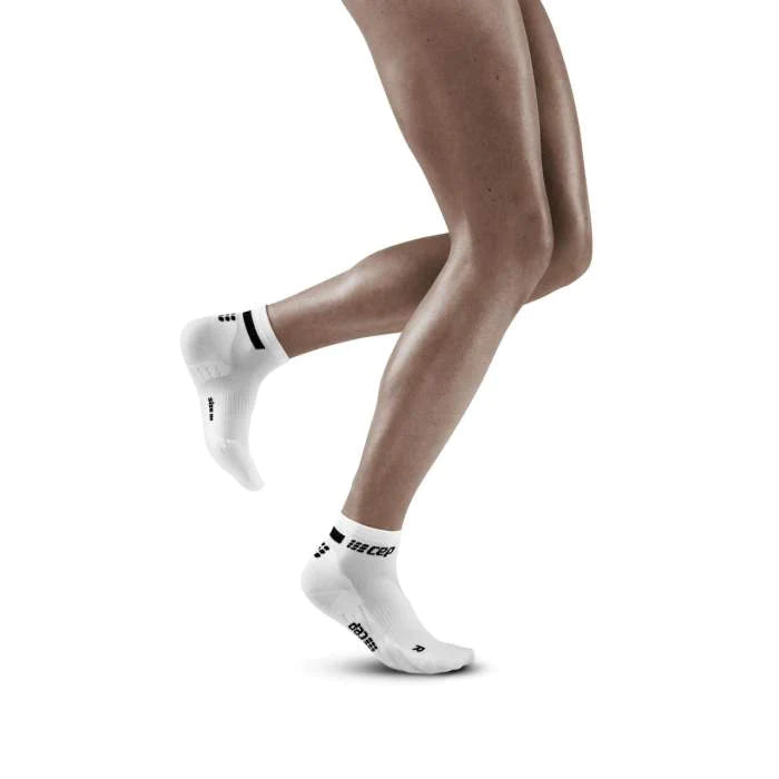 CEP Women's Low Cut Running Socks V4 - Breathable Athletic Socks for Jogging & Workouts - White Performance Socks for Marathon, Gym & Daily Wear