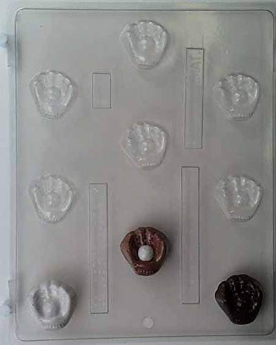Small Baseball Glove with Ball Chocolate Candy Mold S021 - Perfect for DIY Candy Making, Baseball Party Favors, and Sports-Themed Desserts