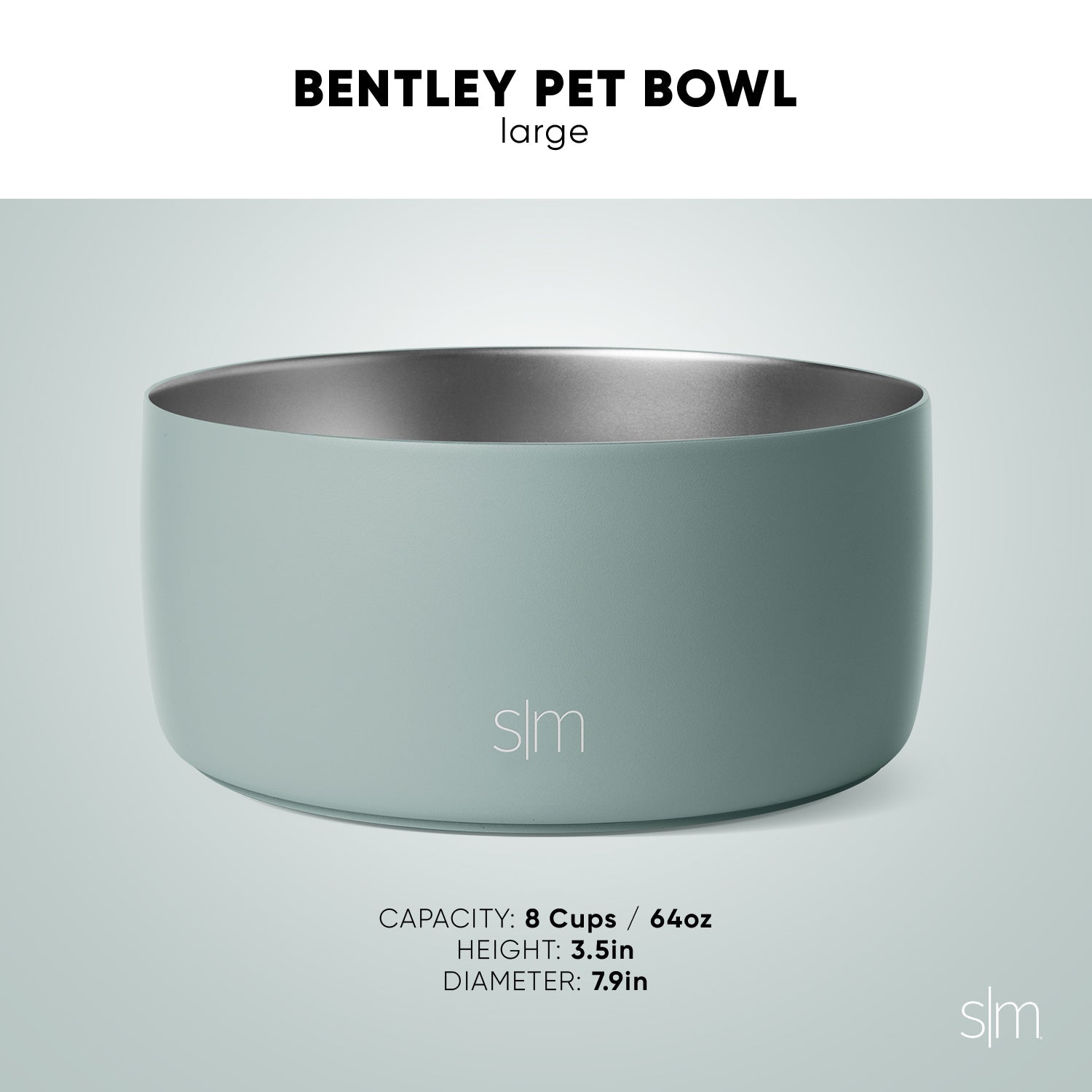 Premium Stainless Steel Bentley Pet Bowl - Non-Slip Elevated Dog & Cat Food Dish for Large & Small Breeds - Perfect for Home, Travel & Outdoor Use