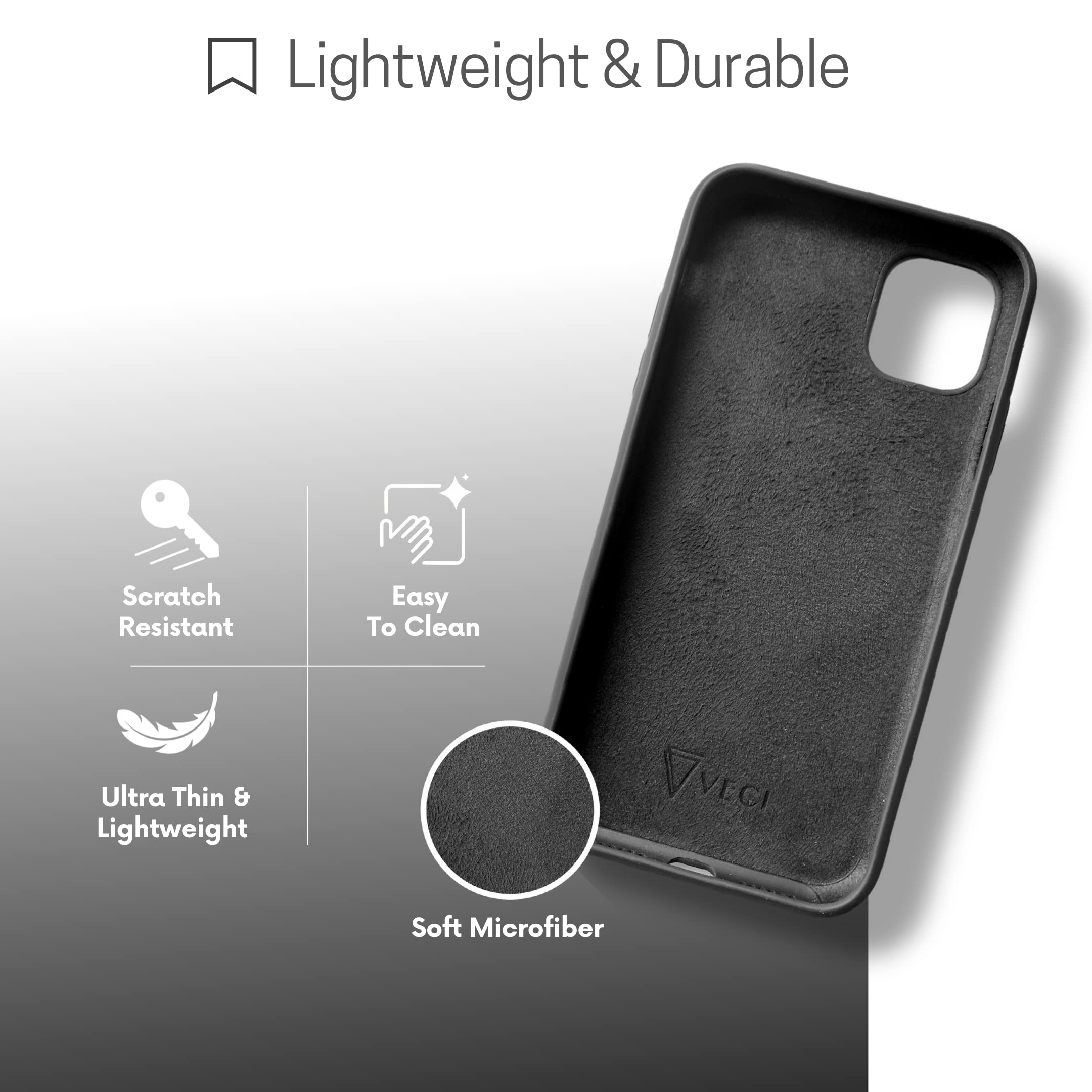VECI Magnetic Case for iPhone 11 - Soft Touch Silicone Cover with MagSafe Compatibility (Black) | Perfect for Wireless Charging & Secure Grip in Daily Use