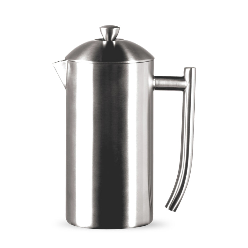 Premium Frieling Brushed Stainless Steel Insulated French Press Coffee Maker - 7 Cup (34 oz) Capacity for Hot & Cold Brew - Perfect for Home, Office & Camping Use