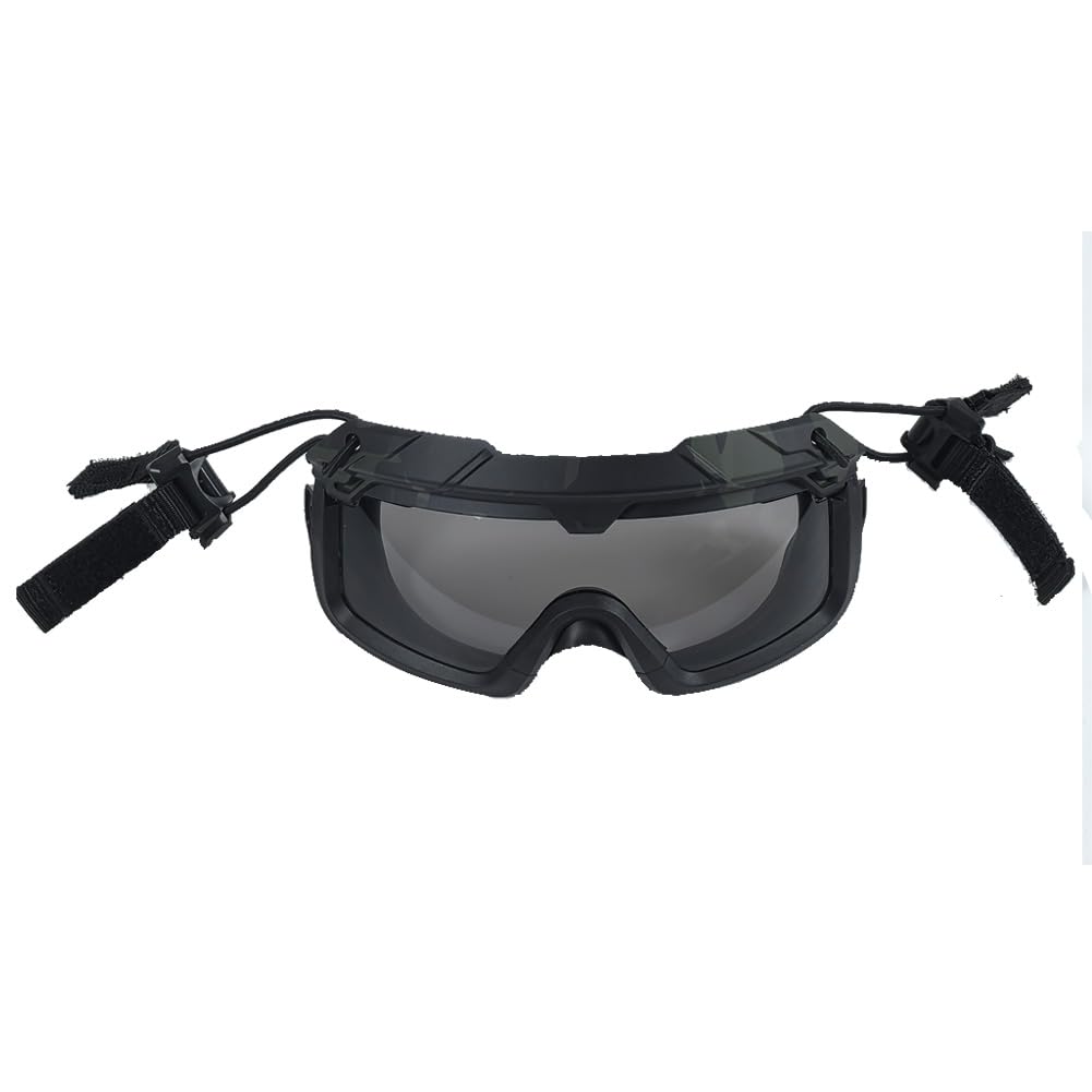 ATAIRSOFT Tactical Anti-Fog Safety Goggles - 2 Mode Protective Eyewear for Airsoft, Hiking, Paintball & Hunting (MCBK Black Lens) | Impact Resistant for Outdoor Sports & Tactical Use